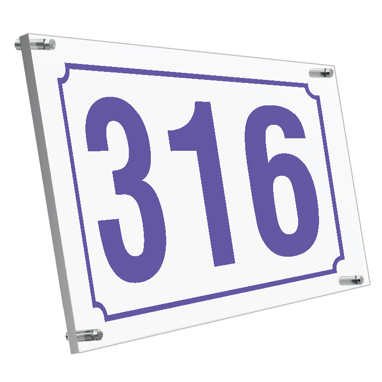 Πινακίδες αριθμών Plexiglass 6